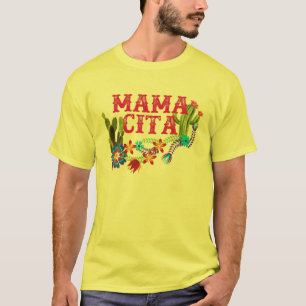 Mamacita voor vrouwelijke Mexicaanse bloem Fiesta  T-shirt