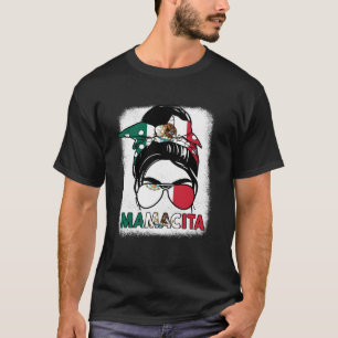 Mamacita Vrouwen Moederdag Mexicaanse vlag Mexico T-shirt