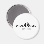Maman 2026 | Aimant de révélation de bébé (Recto/Verso)