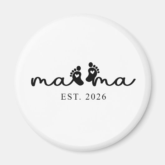 Maman 2026 | Aimant de révélation de bébé (Devant)