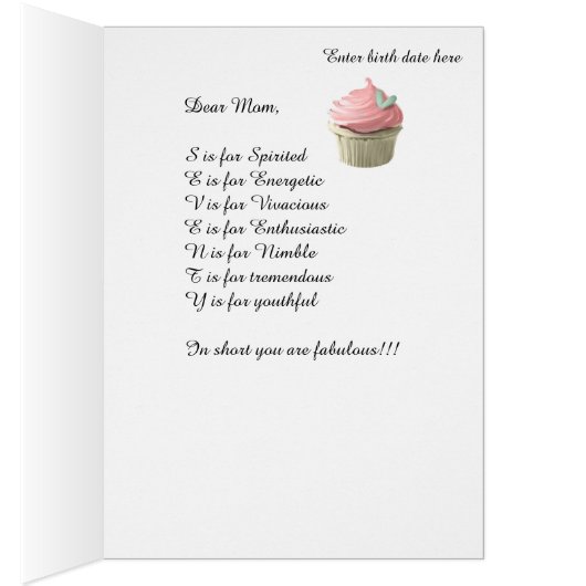 Maman 70e anniversaire (Intérieur (Droit))