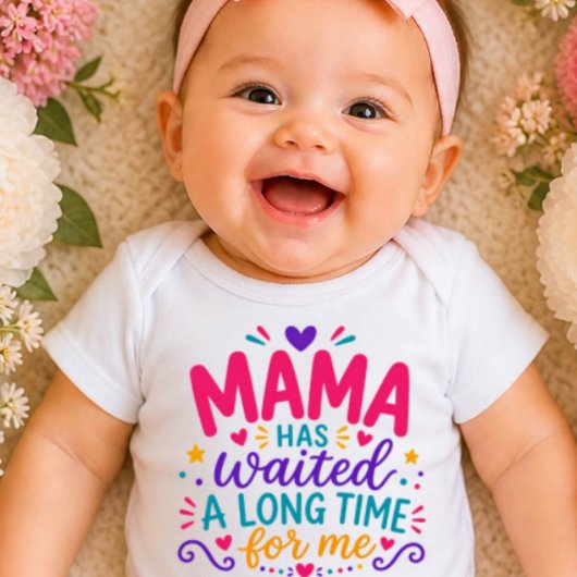 Maman a attendu Body bébé coloré