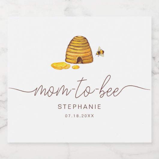 Maman à Bee Bee Étiquette (Étiquettes simples)