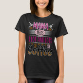 Maman a besoin de beaucoup de café, t-shirt rose (Devant)