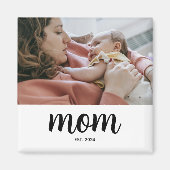 Maman a établi un aimant de cadeau photo (Devant)