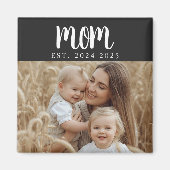 Maman a établi un aimant de cadeau photo (Devant)