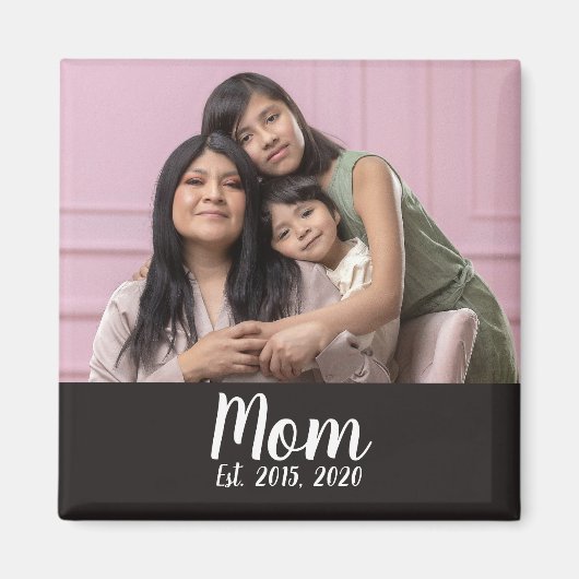 Maman a établi un cadeau photo aimant (Devant)