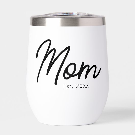 Maman a établi un script noir minimal élégant (Avant)