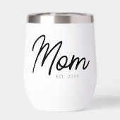 Maman a établi un script noir minimal élégant (Arrière)
