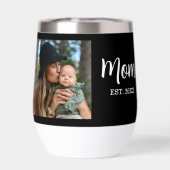 Maman a établi une photo noire avec un script (Arrière)