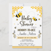 Maman À Être Baby shower Invitation Jaune Neutre (Devant)