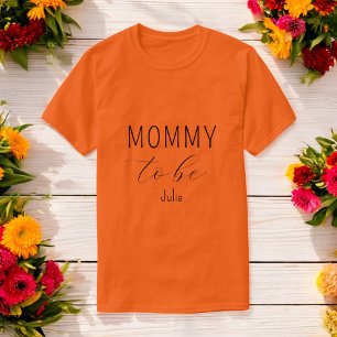 Maman à être Baby shower t-shirt orange
