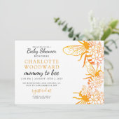 Maman À Être Floral Baby shower Invitation (Debout devant)