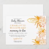 Maman À Être Floral Baby shower Invitation (Devant / Derrière)