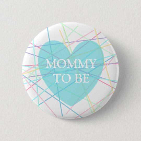 Maman à être lignes bouton de pastel de baby badge rond 5 cm