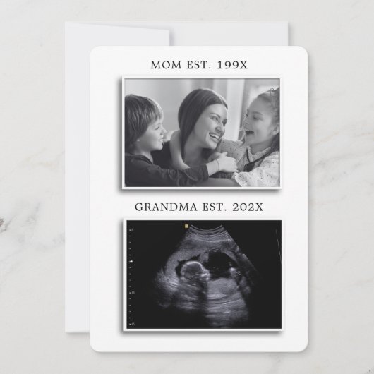 Maman à Grand-mère Est Faire-part de grossesse (Devant)