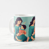 maman a imprimé Mug (Devant gauche)