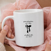 Maman à Nene Mug Rose Ruban Rayures