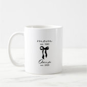 Maman à Oma Mug Rose Ruban Rayures (Gauche)