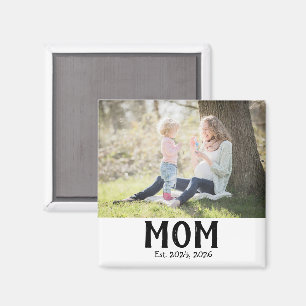 Maman Année de Naissance Cadeau Photo Magnet