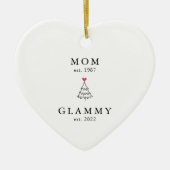 Maman | Année glamour Est. Ornement en céramique d (Devant)
