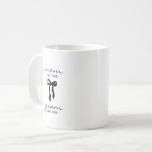 Maman au Mug de grand-mère Rose Ruban Rayures (Devant gauche)