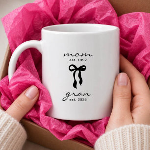 Maman au Mug Rose Rayures Grand-mère