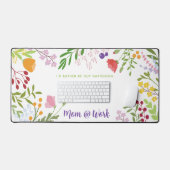 Maman au travail Floral moderne Personnalisé (Clavier et souris)