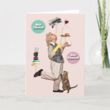 Maman Avec Plaques Sur Bâtons Carte Fête Mère