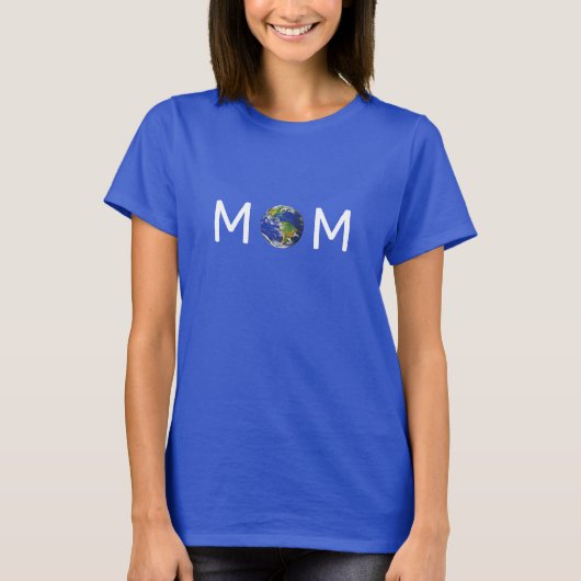 Maman avec Terre Planet T-shirt (Devant)