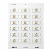 Maman & Baby Baby shower de Hérisson Étiquette de (Feuille entière)