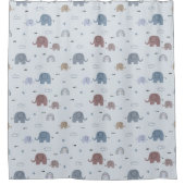 Maman & Baby Elephant Motif rideau de douche (Devant)