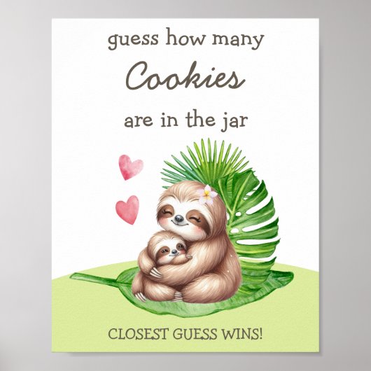 Maman & Baby Sloth Devinez Combien De Poster De Je (Devant)