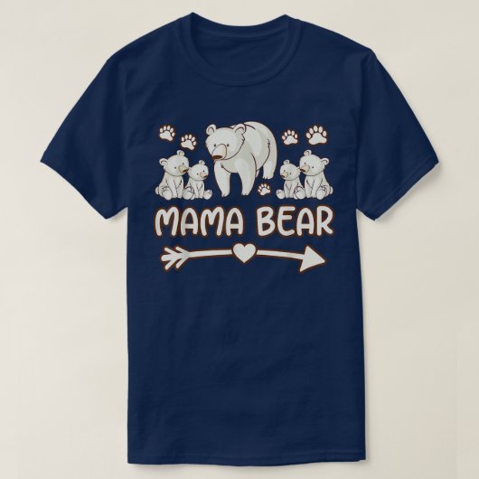 maman bear 4 cubs shirts, maman bear t-shirt (Design devant)