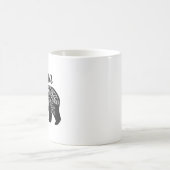 Maman Bear Mug avec la conception de fleur (Centre)