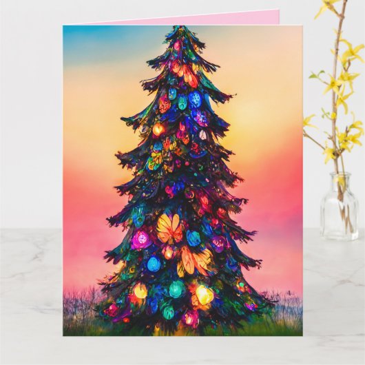 MAMAN BIRTHDAE FORÊT IMAGINAIRE Carte de voeux (Fleur jaune)