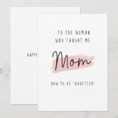 Maman Blagues humoristiques Citer drôle Carte de l (Devant / Derrière)