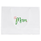 Maman Blanc Grand sac cadeau (Dos)