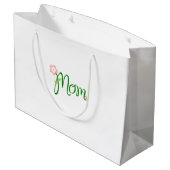 Maman Blanc Grand sac cadeau (Dos Angle)