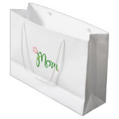 Maman Blanc Grand sac cadeau (Devant Angle)
