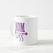 Maman Boss Purple Aquarelle Mère's Day Café Mug (Devant gauche)