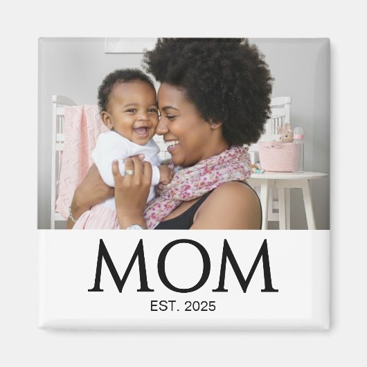 Maman Cadeau Photo Magnet (Devant)