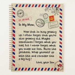 Maman Cadeaux Lettre À Ma Mère Amour Du Fils