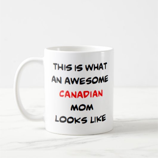 maman canadienne, super Mug (Gauche)