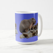 Maman Capybara Avec Bébés, Café Mug (Devant droit)