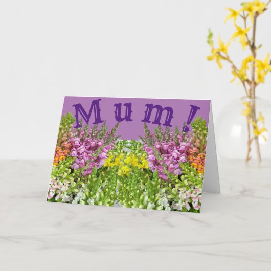 MAMAN ! Carte (Fleur jaune)