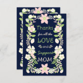 Maman Carte de remerciements (Devant / Derrière)