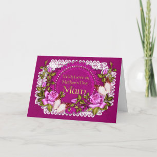 Maman, carte de voeux du jour de mère avec l'effet