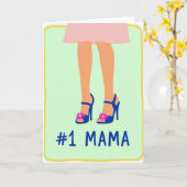 Maman Chic Numéro Un Carte (Fleur jaune)