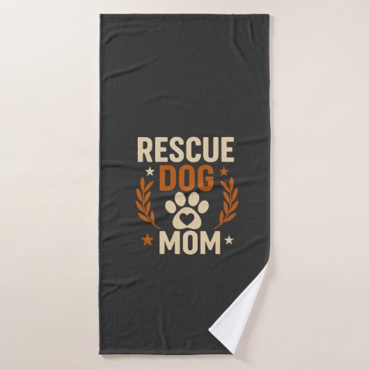 Maman chien de sauvetage (Serviette de bain)